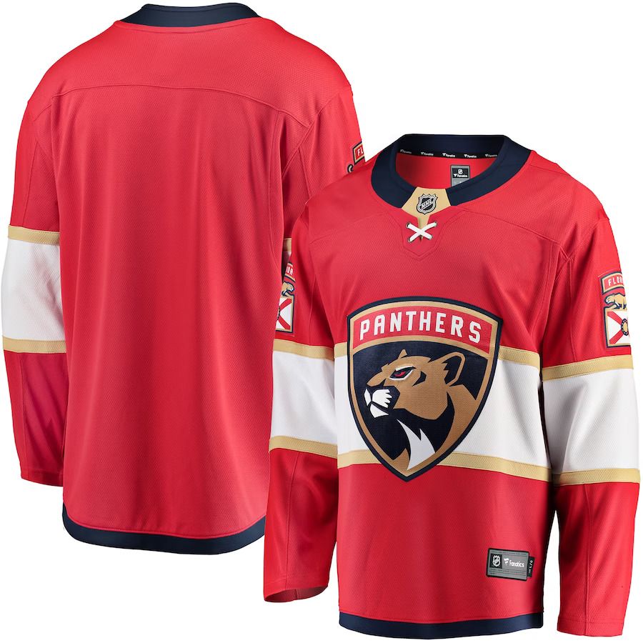 Men Florida Panthers Fanatics Branded Red Breakaway Home NHL Jersey->florida panthers->NHL Jersey